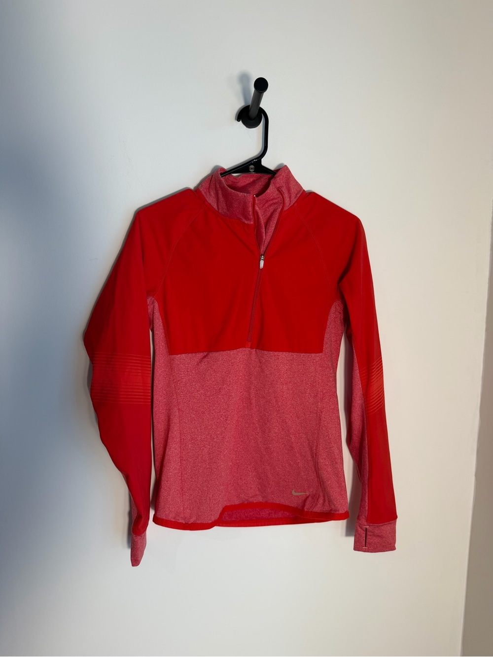 Nike Red Heather Dri-FIT Running Half-Zip